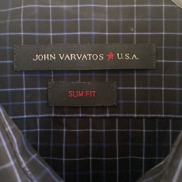 JOHN VARVATOS Men’s Long Sleeves Button Down 100% Cotton Shirt Size 16.5 , 32/33 - Picture 3 of 5
